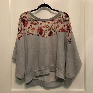 Free People floral lace sweater